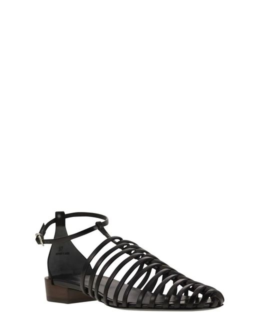 Tod's Black Leather Sandal