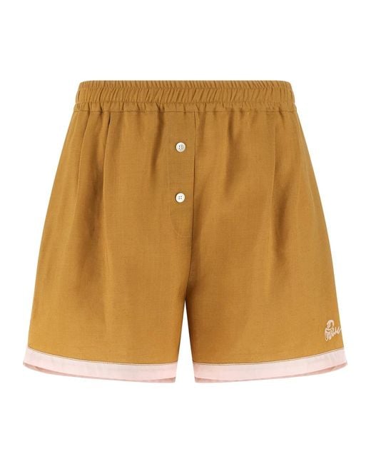 Marni Yellow Linen Shorts