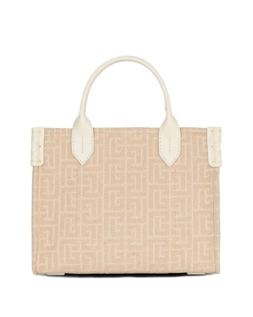 Balmain Natural Compact B-Army Tote Bag