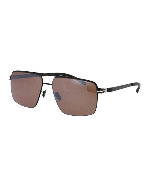 Mykita Brown Jet Metal Sunglasses