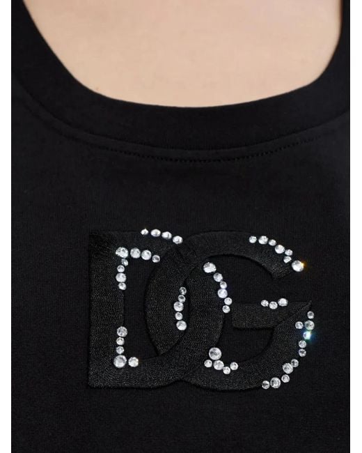 Dolce & Gabbana Black Dolce & Gabbana Cotton Tank Top