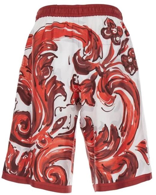 Dolce & Gabbana Red Dolce & Gabbana Cotton Trousers for men