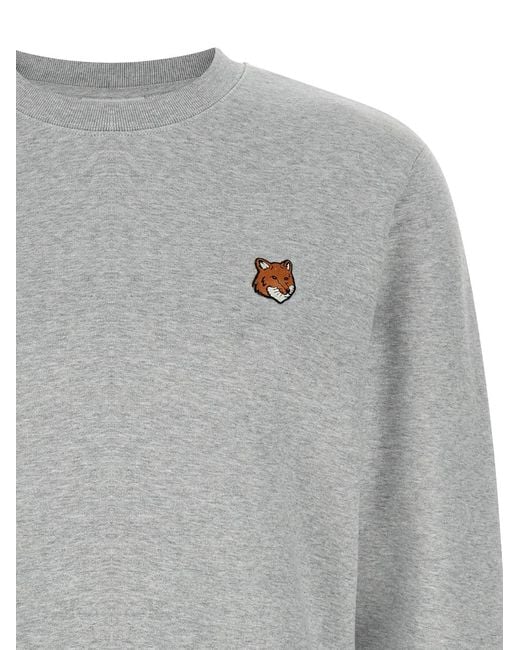 Maison Kitsuné Gray 'Fox Head' Sweatshirt for men