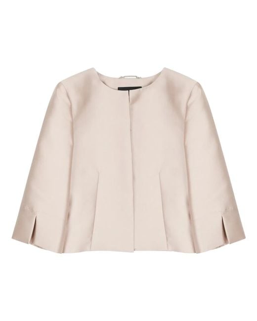 Alberta Ferretti Natural Mikado Jacket