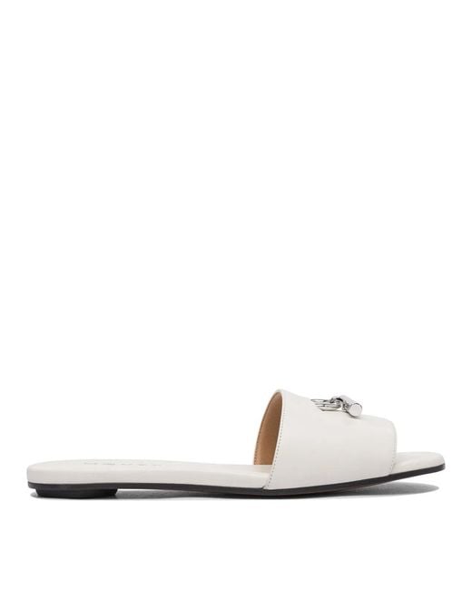 McQueen White Rubber Sandals