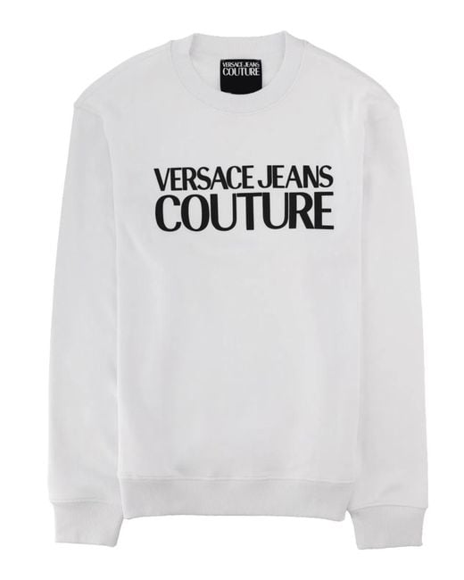 Versace Jeans Couture White Felpa Con Logo for men