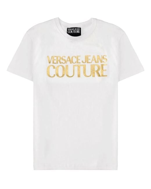 Versace Jeans Couture White T-Shirt With Logo for men