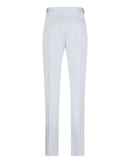 Bottega Veneta White Pastel Light- Twill Pant