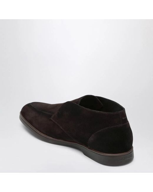 Doucal's Black Lace-Free Desert Boot for men