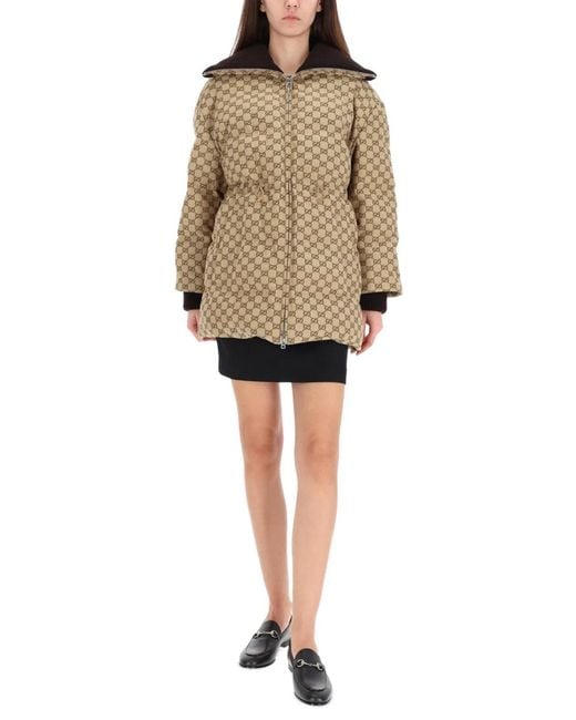 Gucci Brown Quilted Down Jacket