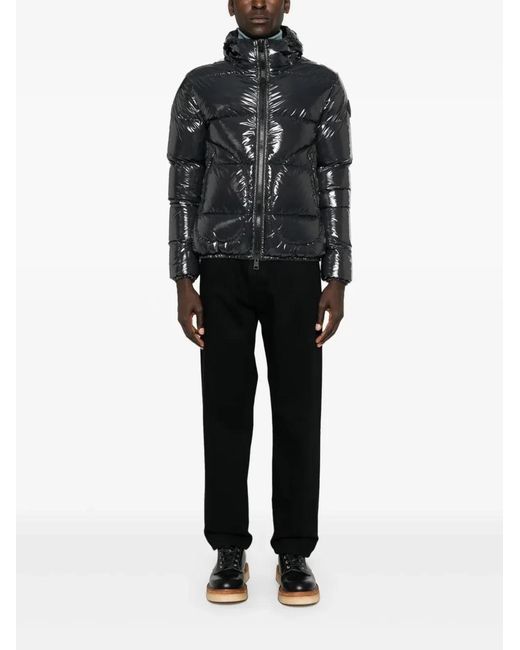 Herno Black Padded Jacket With Hood for men
