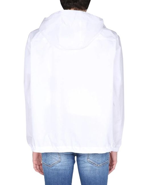 DSquared² White Jacket With Logo Print for men