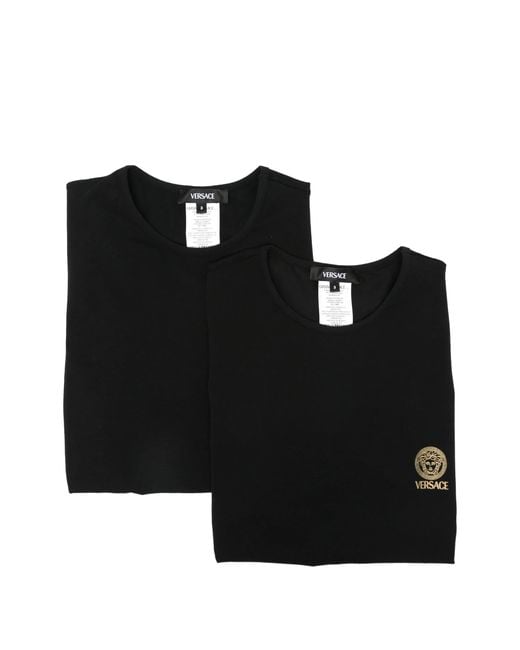 Versace Black T-Shirt Bi-Pack for men