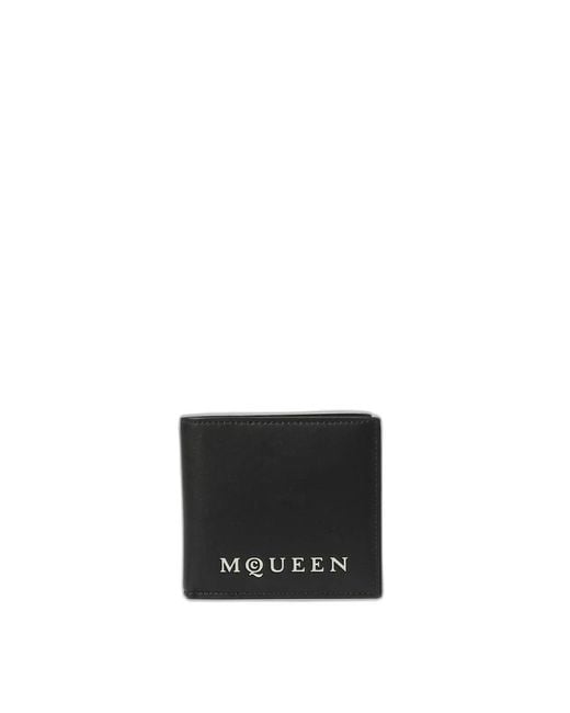 McQueen White Calf Skin Wallets for men