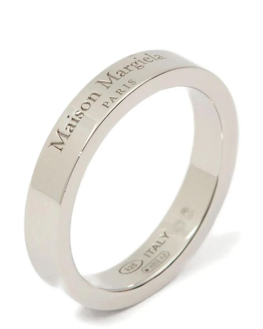Maison Margiela Metallic Logo Ring for men