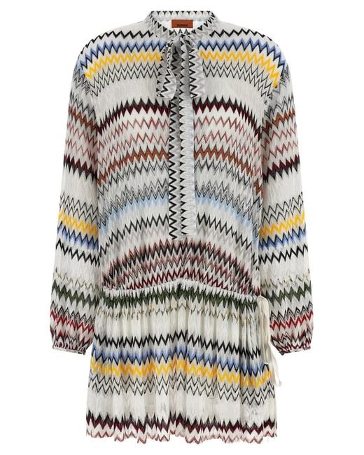 Missoni Gray Micro Chevron Dress