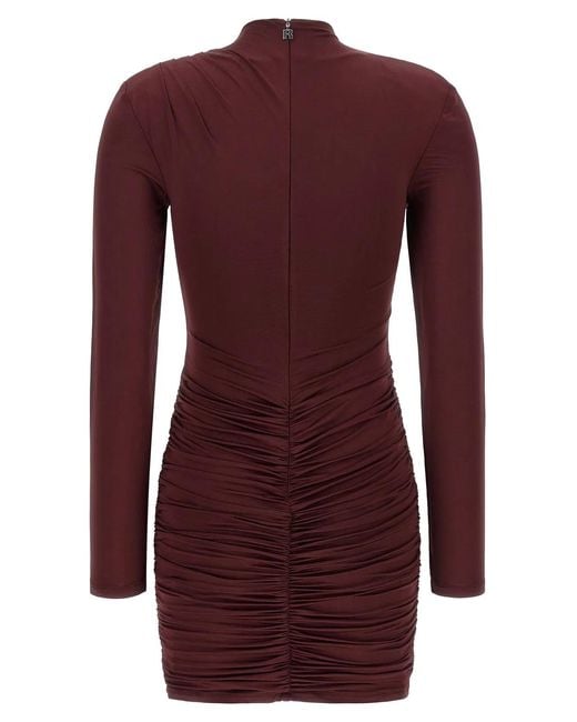 ROTATE BIRGER CHRISTENSEN Red Rotate Birger Christensen Draped Dress