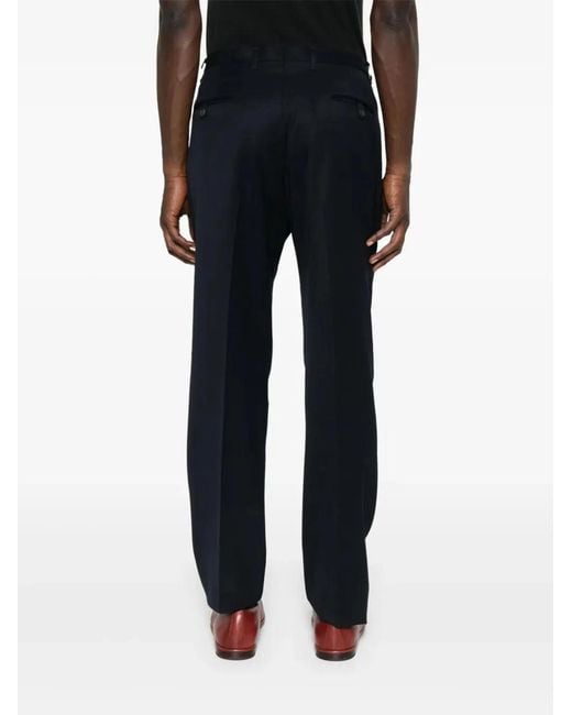 Prada Black Tapered Leg Wool Trousers for men
