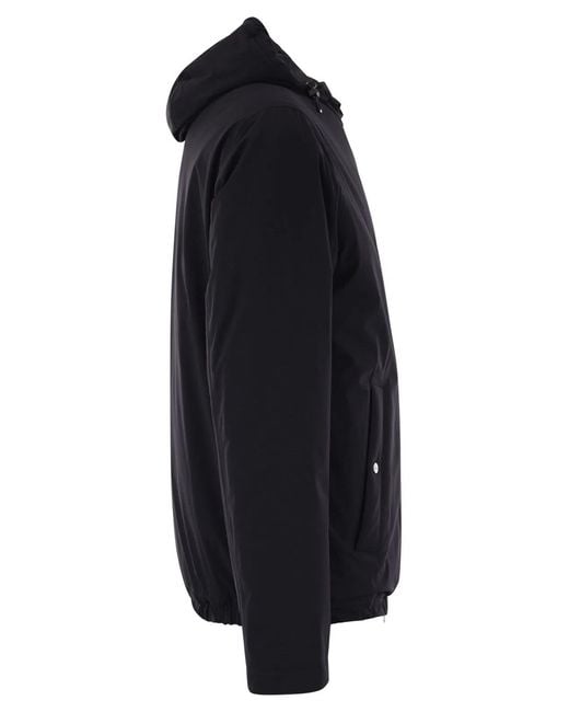 Herno Black Nylon Travel Jacket for men