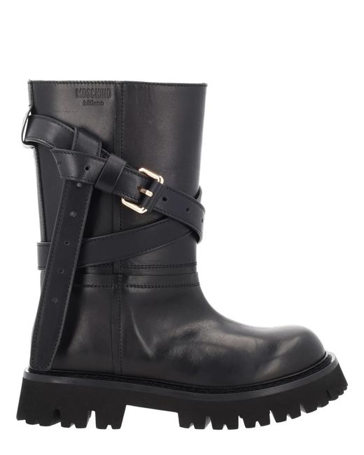 Moschino Black "Tie-Me" Boot