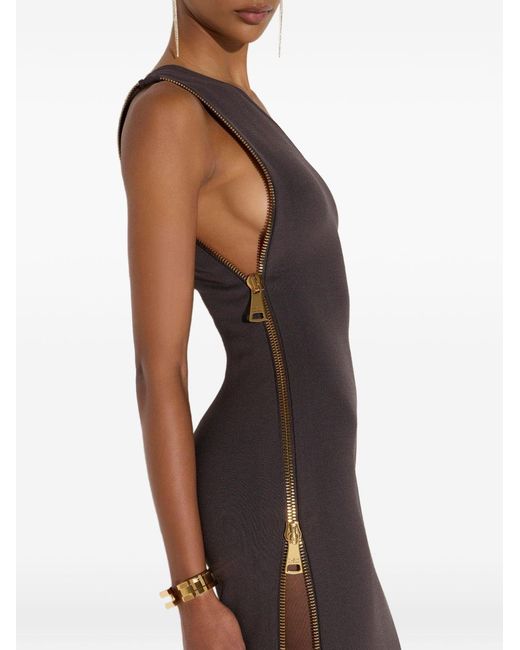 Elisabetta Franchi Purple Chocolate Maxi Dress
