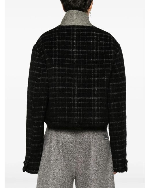Etro Black Wool Blend Cropped Jacket
