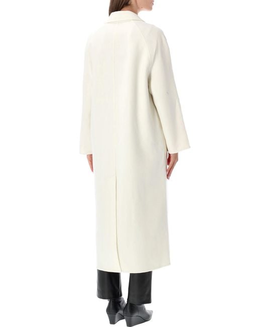 Loulou de Saison White Irvin Wool Cashmere Coat