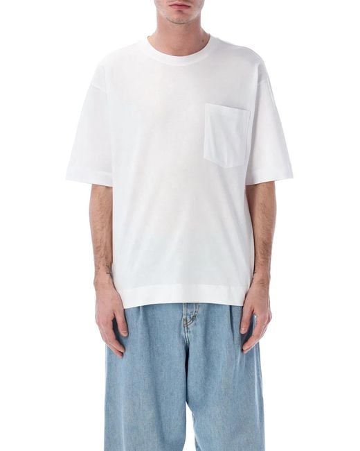 Dries Van Noten White Pocket T-Shirt for men