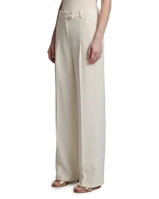 FEDERICA TOSI White Wide-Leg Cady Trousers