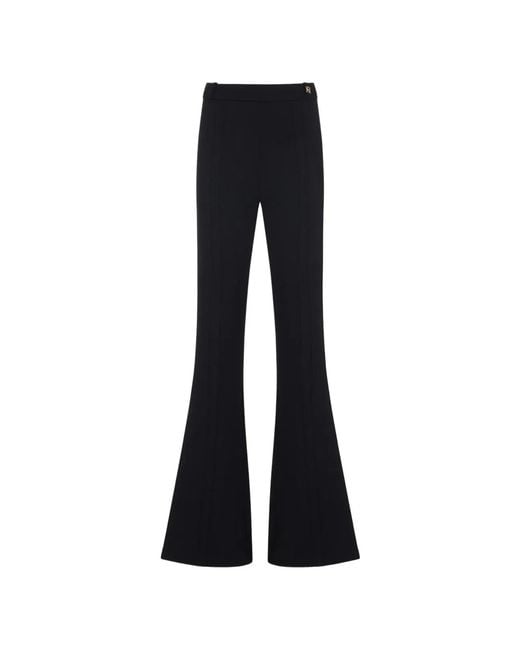 Elisabetta Franchi Blue Flare Trim Trousers