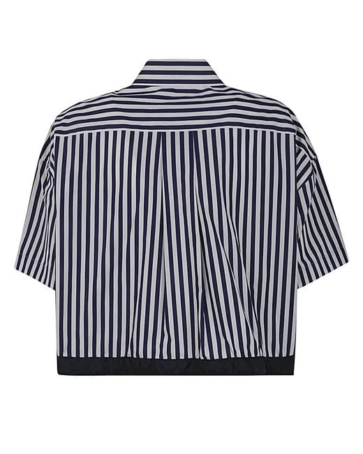 Sacai Blue Thomas Mason Cotton Poplin Shirt