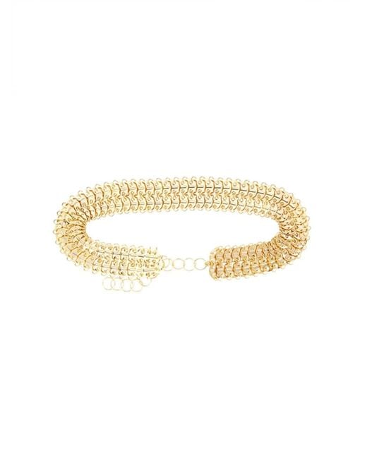 Rabanne White Chain-Link Belt With Clasp Fastening