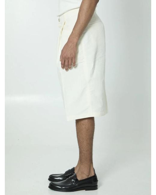 Willy Chavarria White Chilango Shorts for men