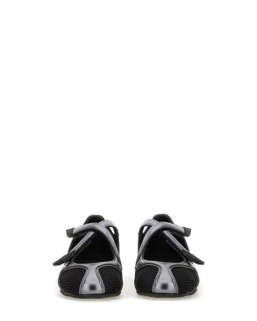 The Attico Black Ballerina Flat Floor 1