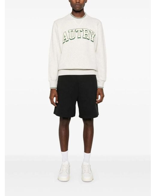 Autry White Logo Jersey Sweatshirt for men