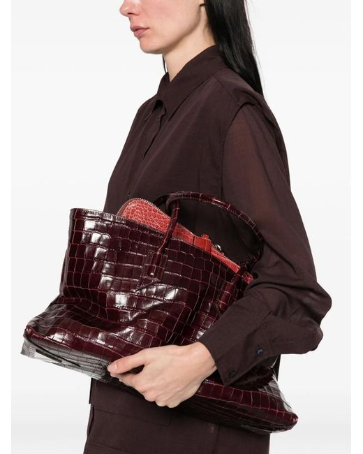 The Attico Black Faded Leather Bag