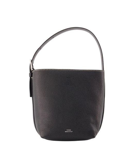 Totême Black Petite Belted Shopper Bag
