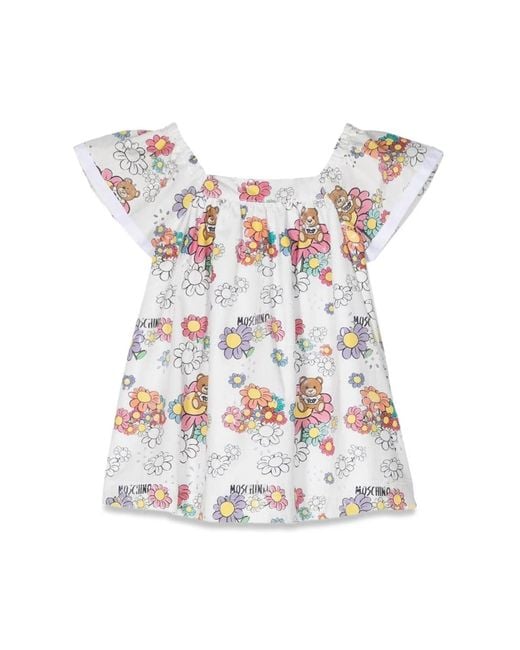 Moschino White Toy Flowers Dress