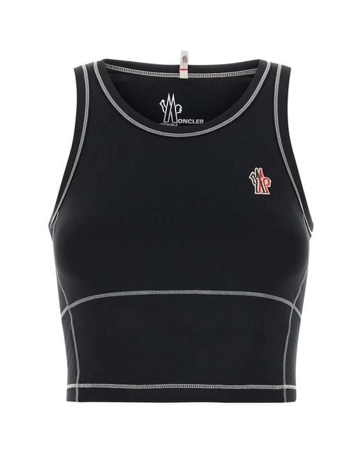 Moncler Black Stretch Nylon Top
