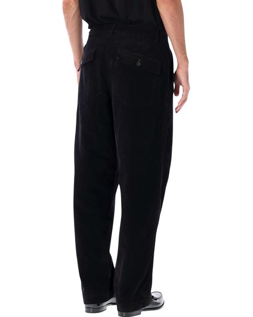 Universal Works Black Grad Chino Trousers for men