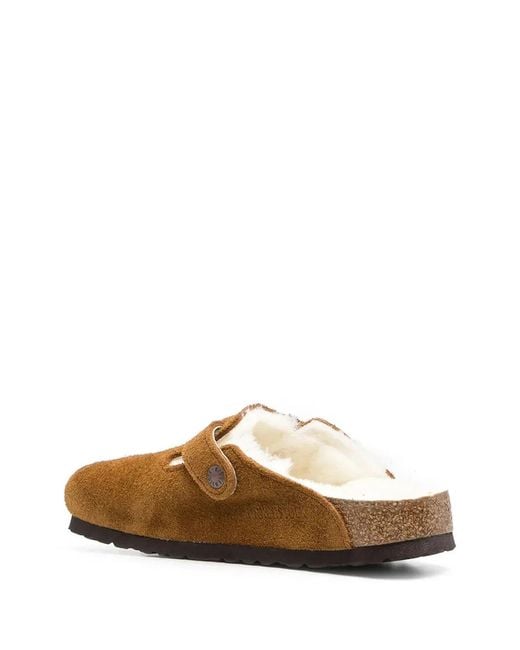 Birkenstock Brown Boston Shearling Sandals