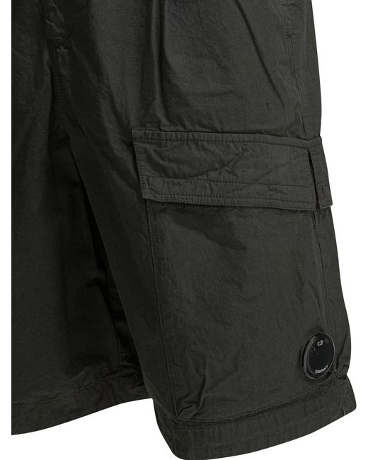 C P Company Gray C.P.Company "Micro-Reps" Cargo Shorts for men
