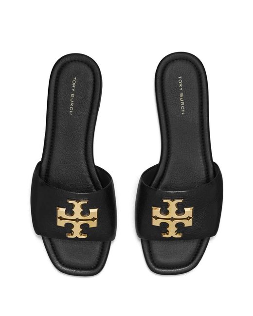 Tory Burch Black Goat Leather Sandals