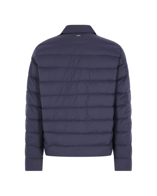 Herno Blue Quilted Padded Jacket for men