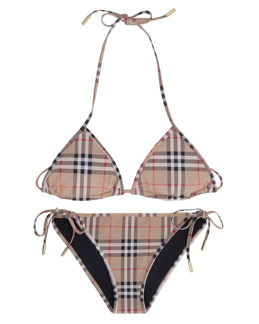 Burberry Natural Bikini With Triangle Bra