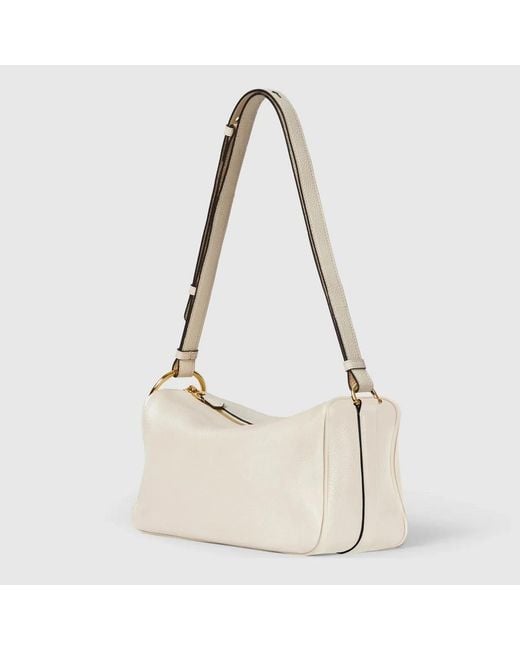 Gucci Natural Half Horsebit Victory Nude Calf Leather Handbag