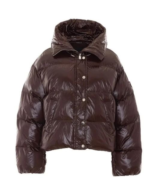 Pinko Brown Polyamide Winter Coat