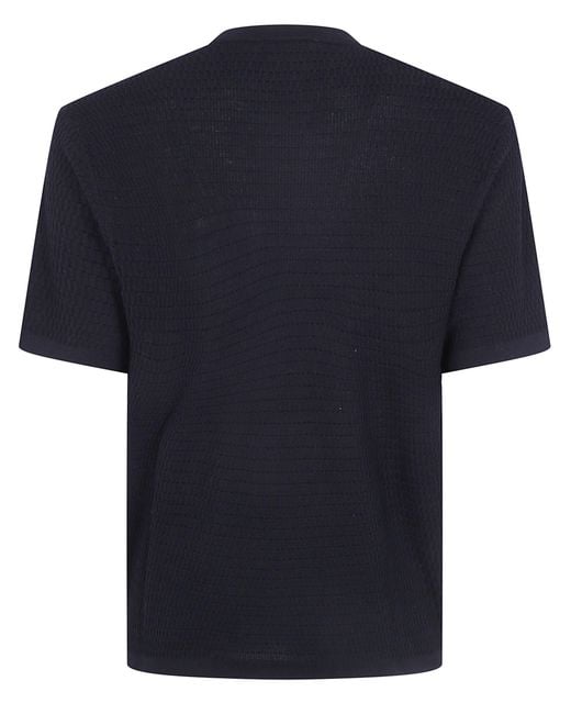 Emporio Armani Blue Classic Round Neck T-Shirt for men