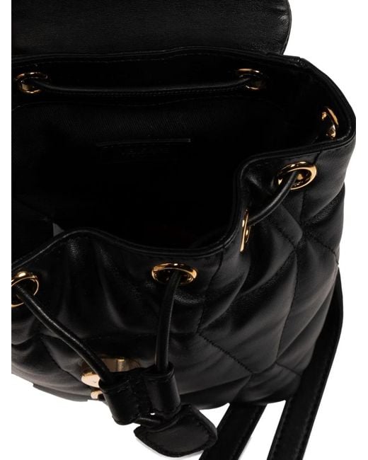 Versace Black Backpack Lamb Leather