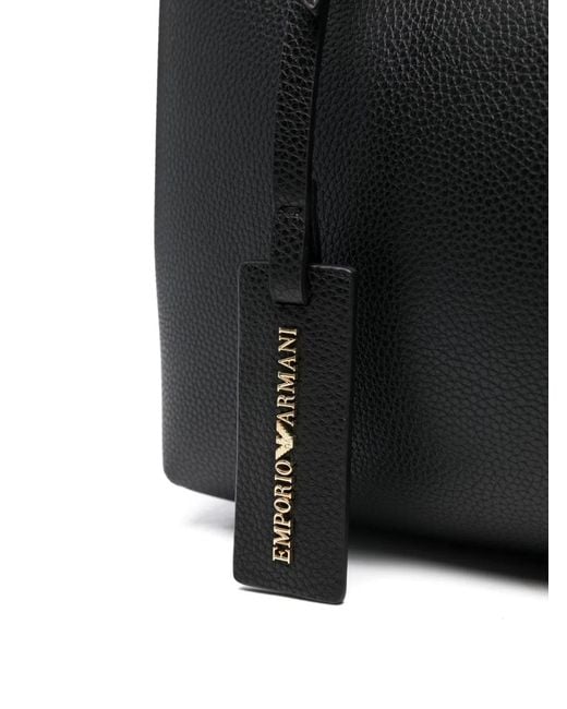 Emporio Armani Black Myea Small Shopping Bag
